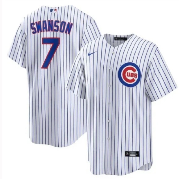Chicago Cubs Dansby Swanson White Royal Jersey